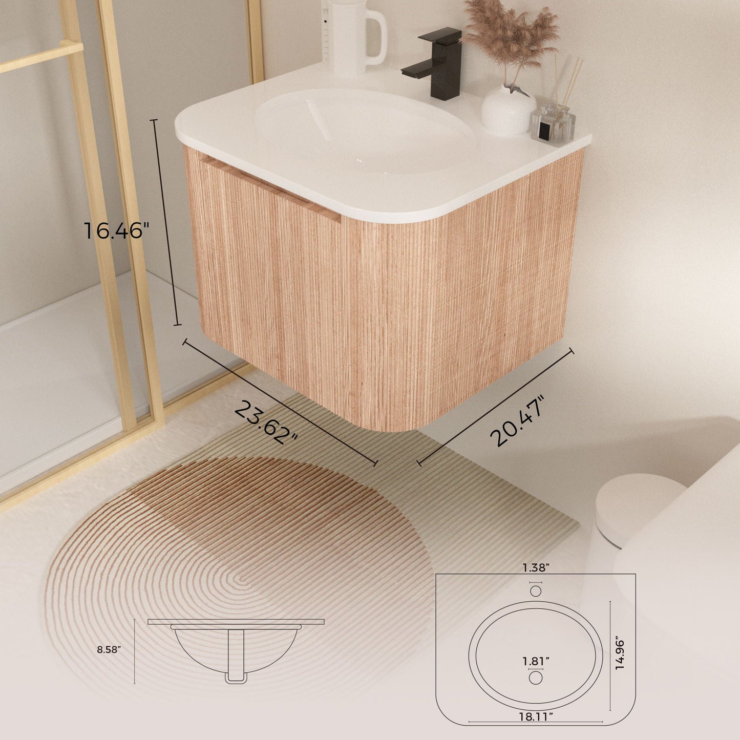 Wall Mounted Bathroom Vanity With Sink
