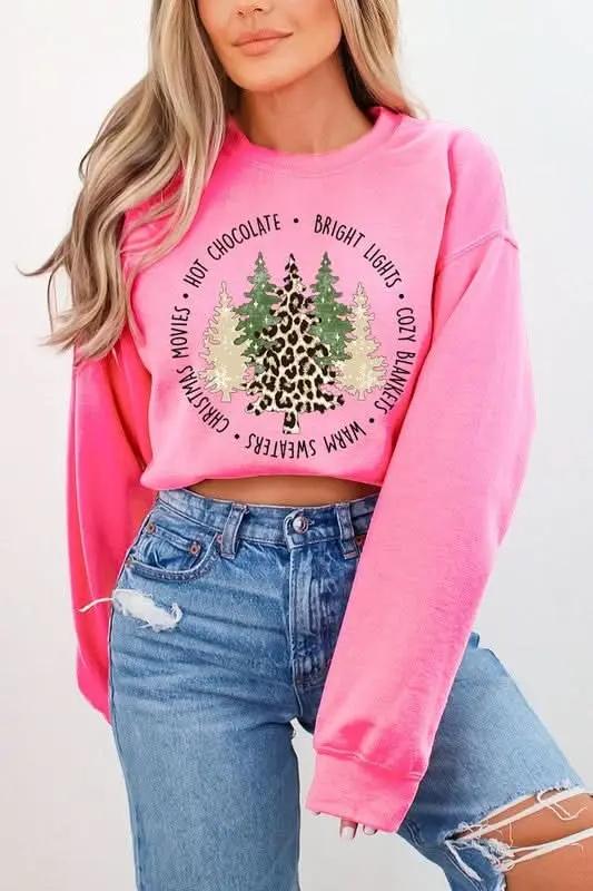 Color Bear Christmas Tree Sweatshirt Unisex Fleece