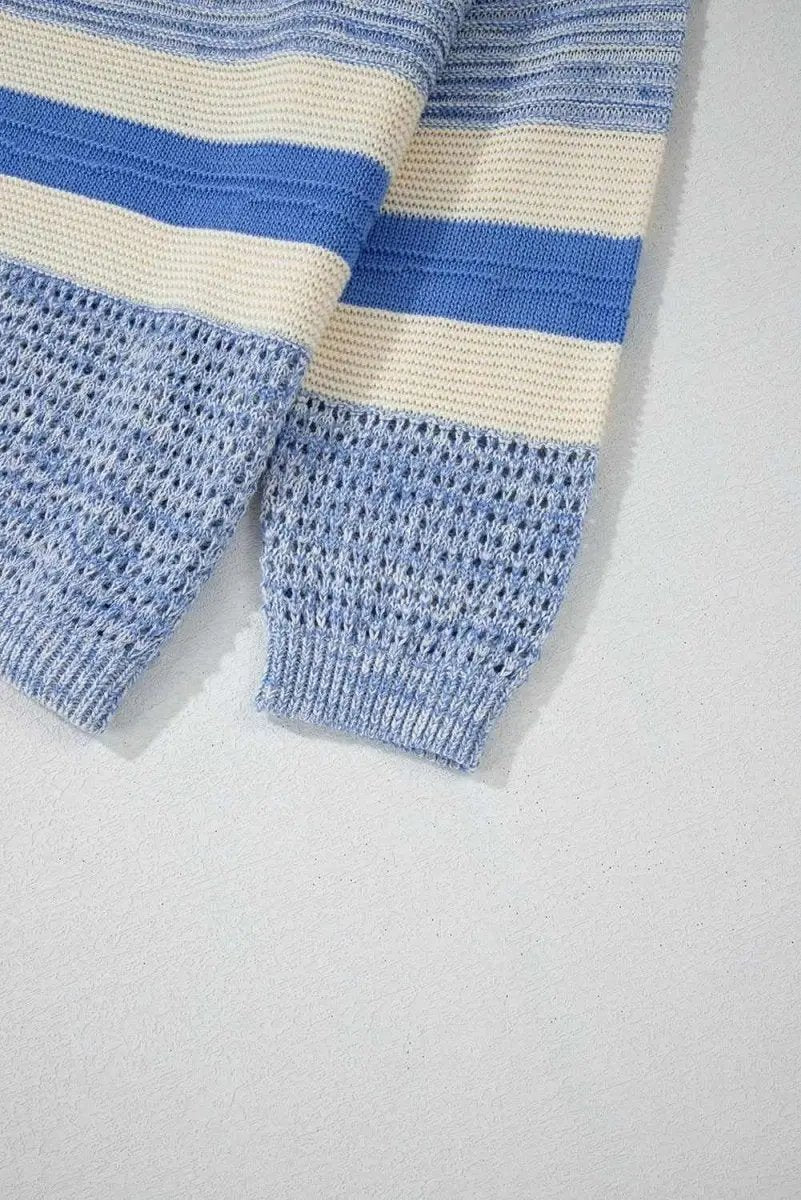 Sweaters Trendsi Contrast Sweater Women's Casual Long Sleeve Knit Top Cozy & Chic