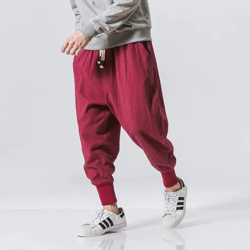 Cotton Linen Harem Pants for Boys and Men - # BOAA13410010