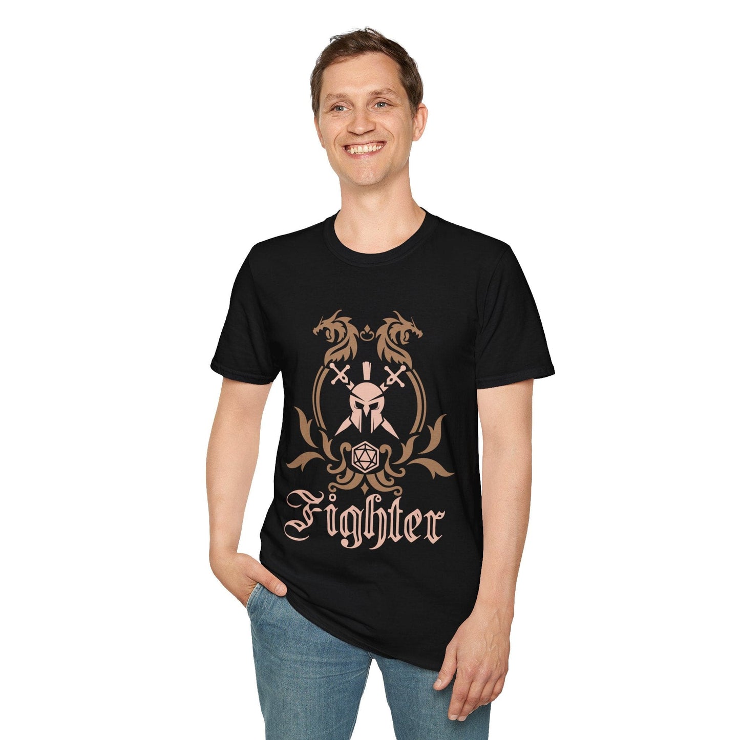 D&D Fighter Class Simple Emblem T-Shirt
