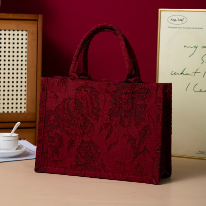 Relief-printed Souvenir Canvas Gift Bag