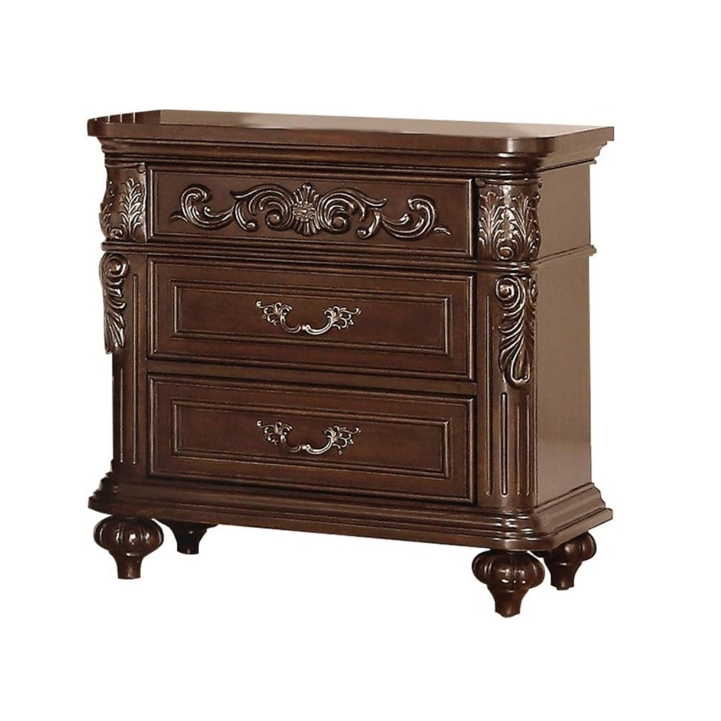 3 Piece Bedroom Set With Tufted Headboard And 2 Nightstands