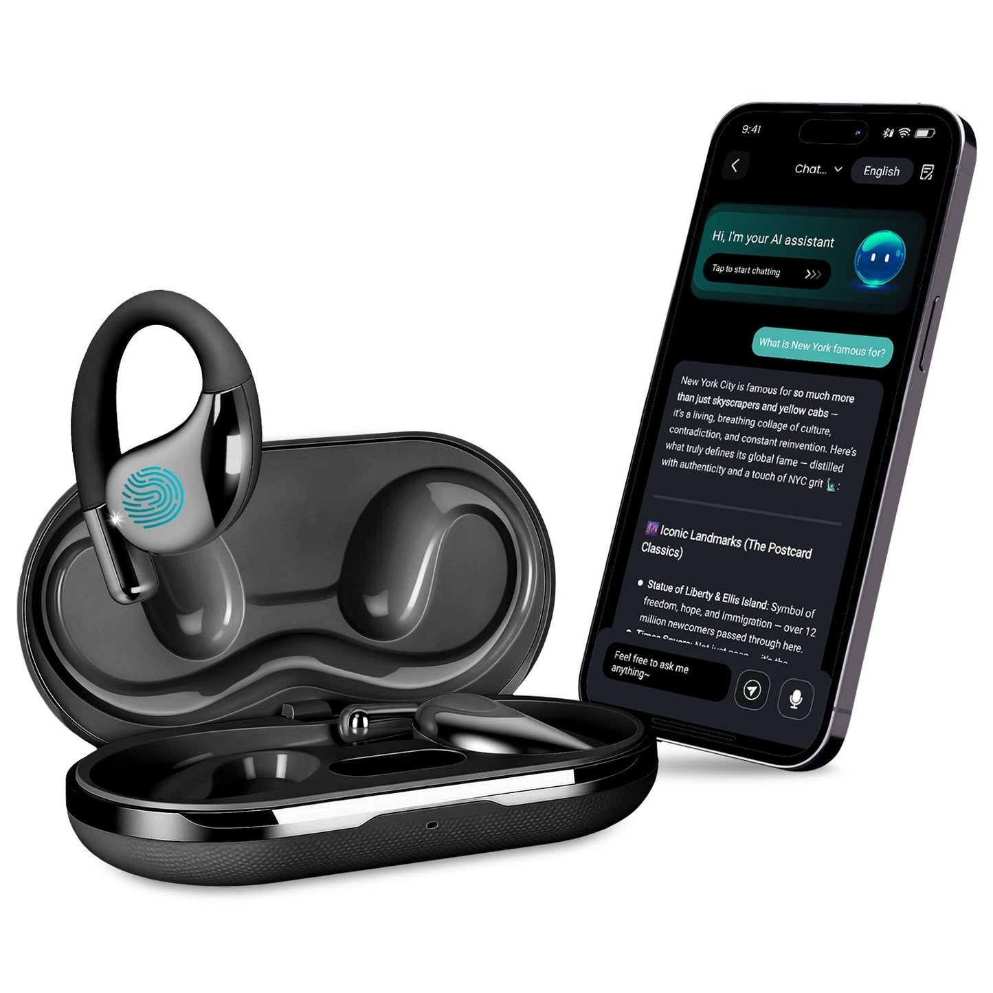 AI Translation Earbuds with 165 Languages & Real-Time Audio