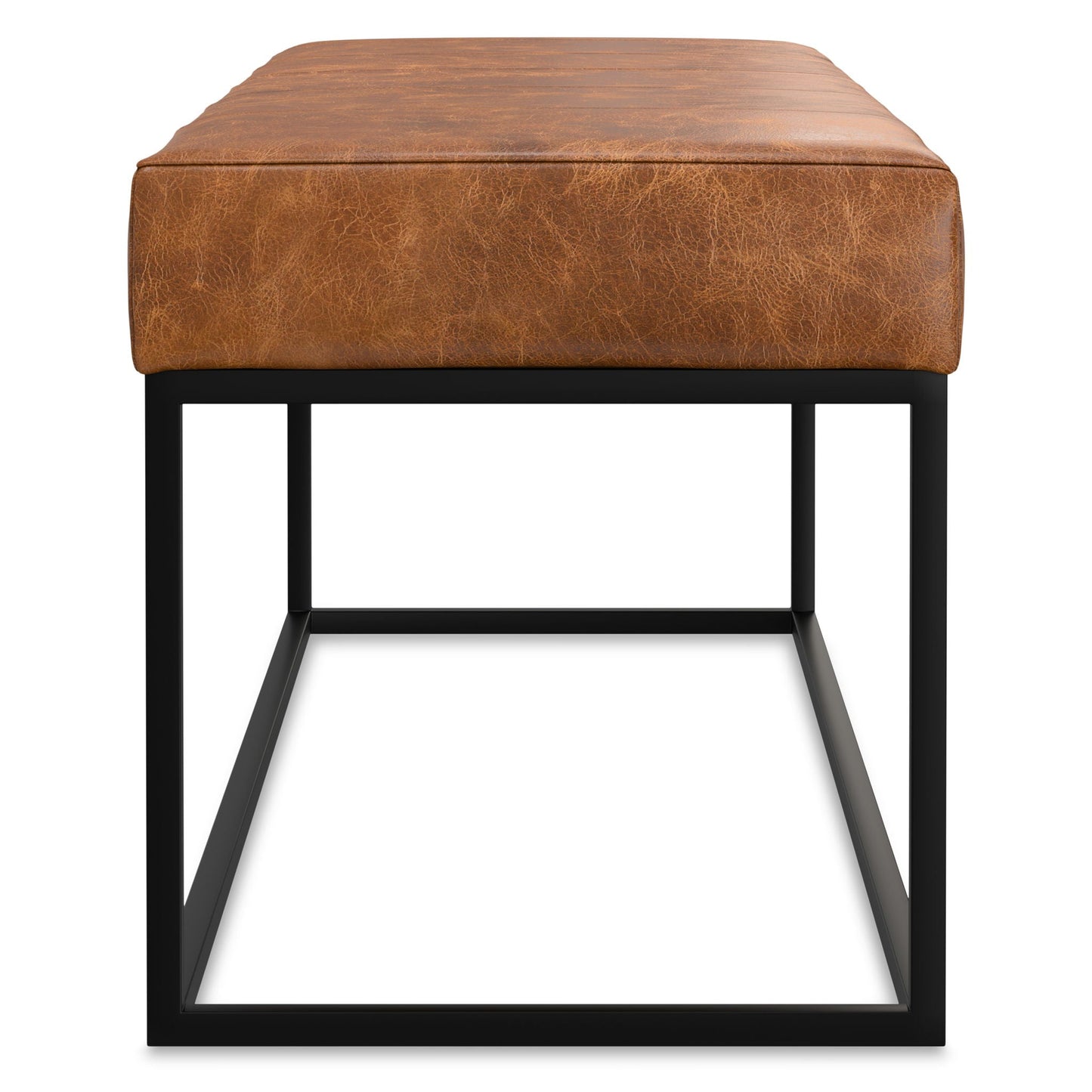 Candice - Ottoman Bench - Tan / Black
