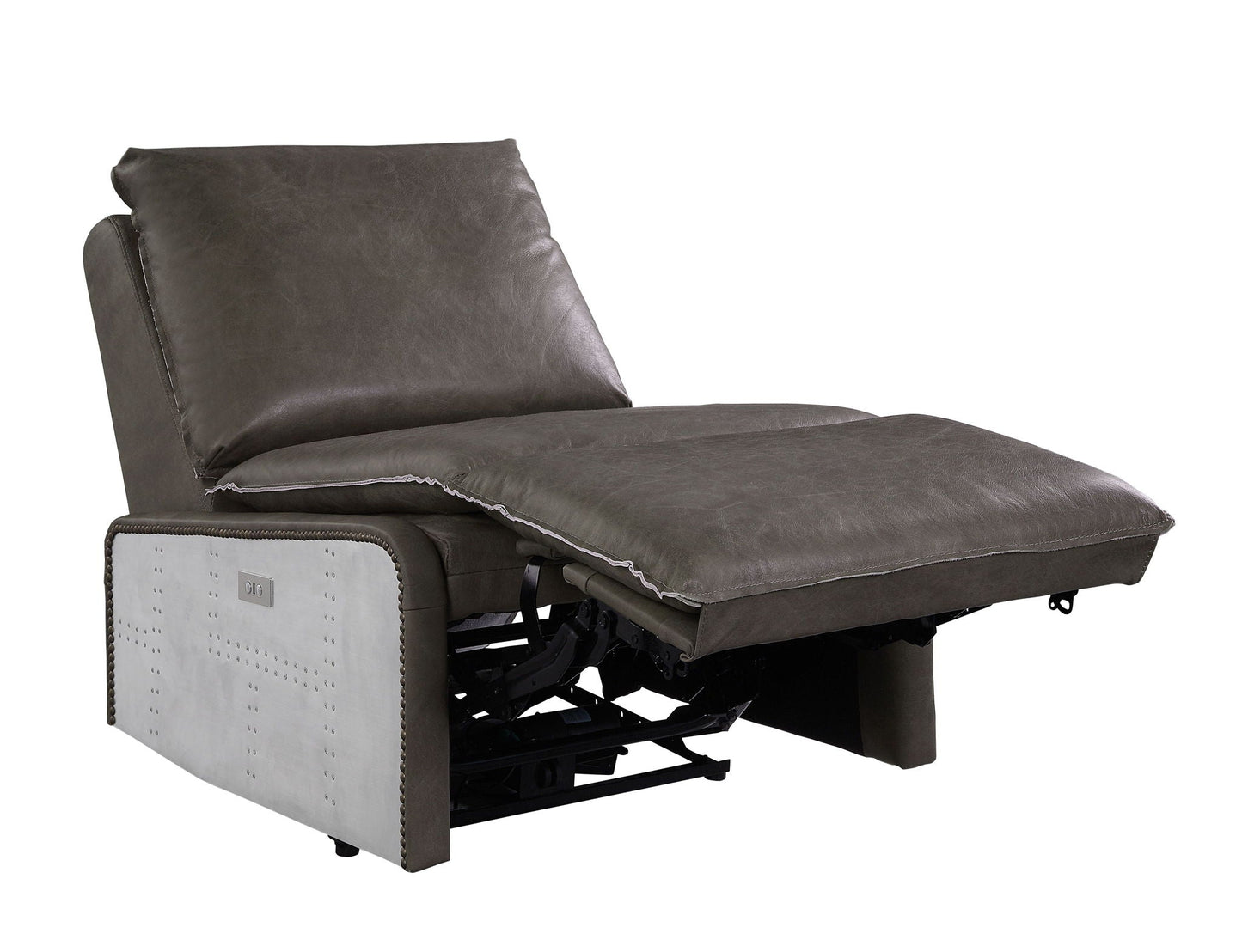 Metier Power Motion Recliner - Gray / Aluminum
