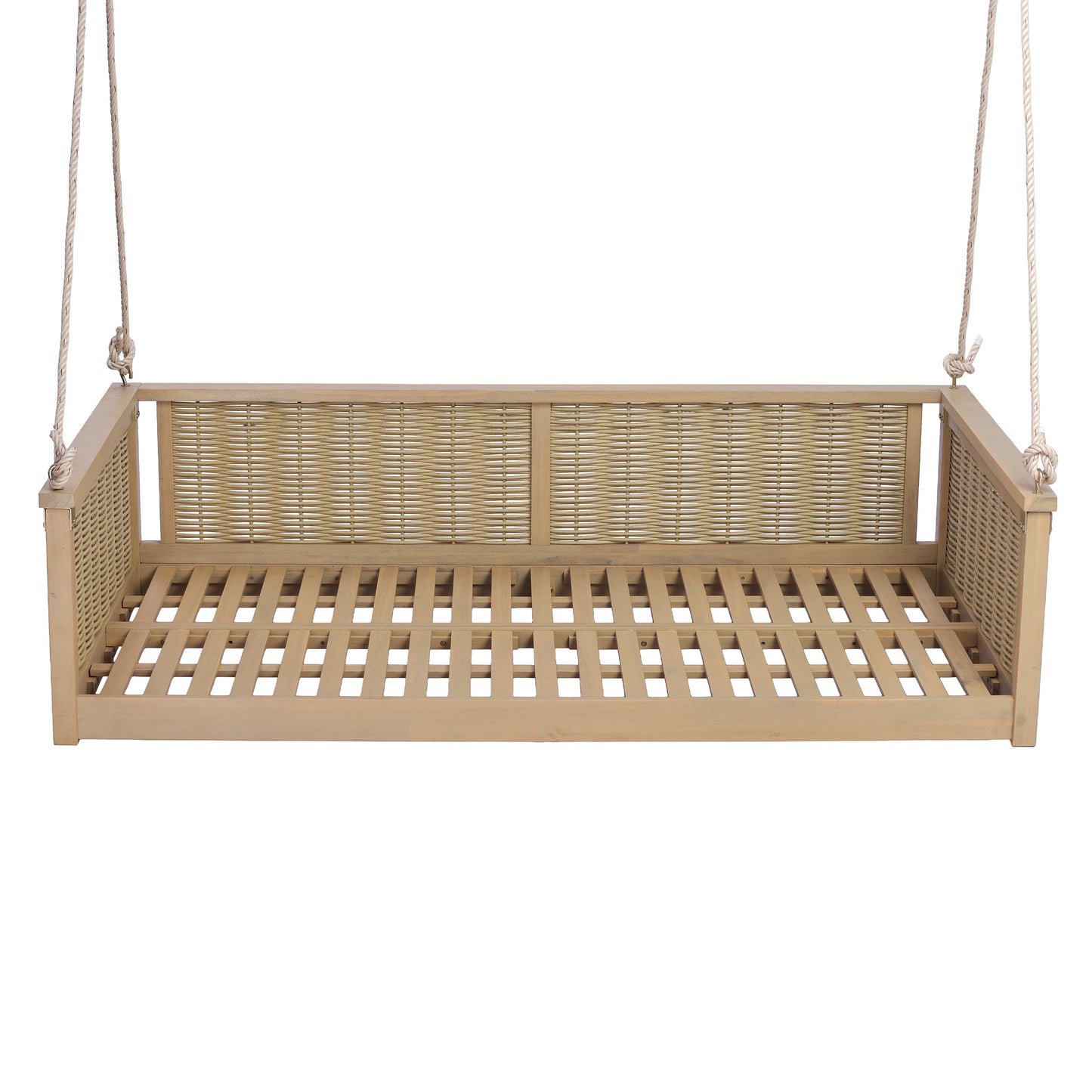 TOPMAX Outdoor Classic Solid Wood Twin Size Swing Bed
