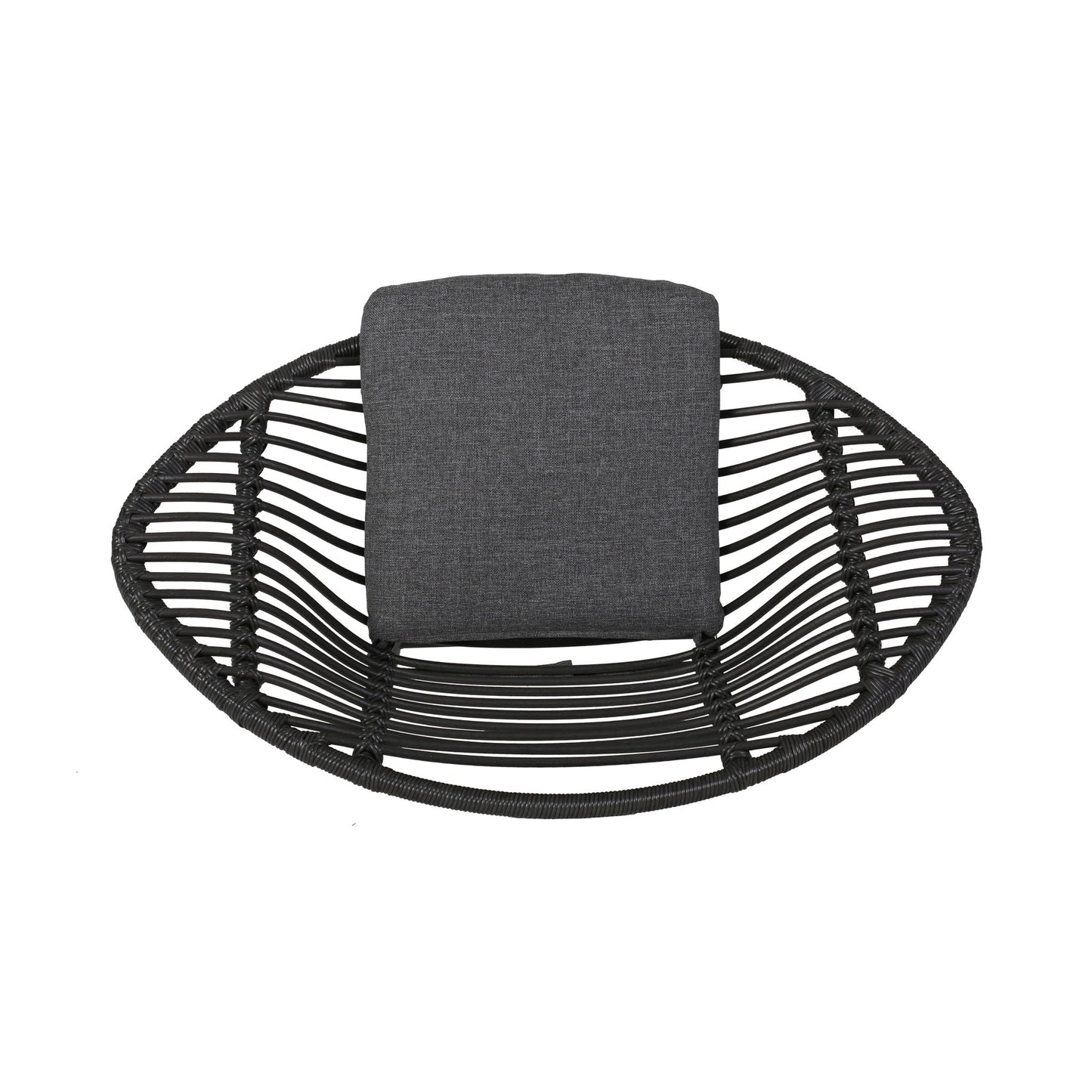Cordella Outdoor Woven Wicker Chairs with Cushions, Set of 2