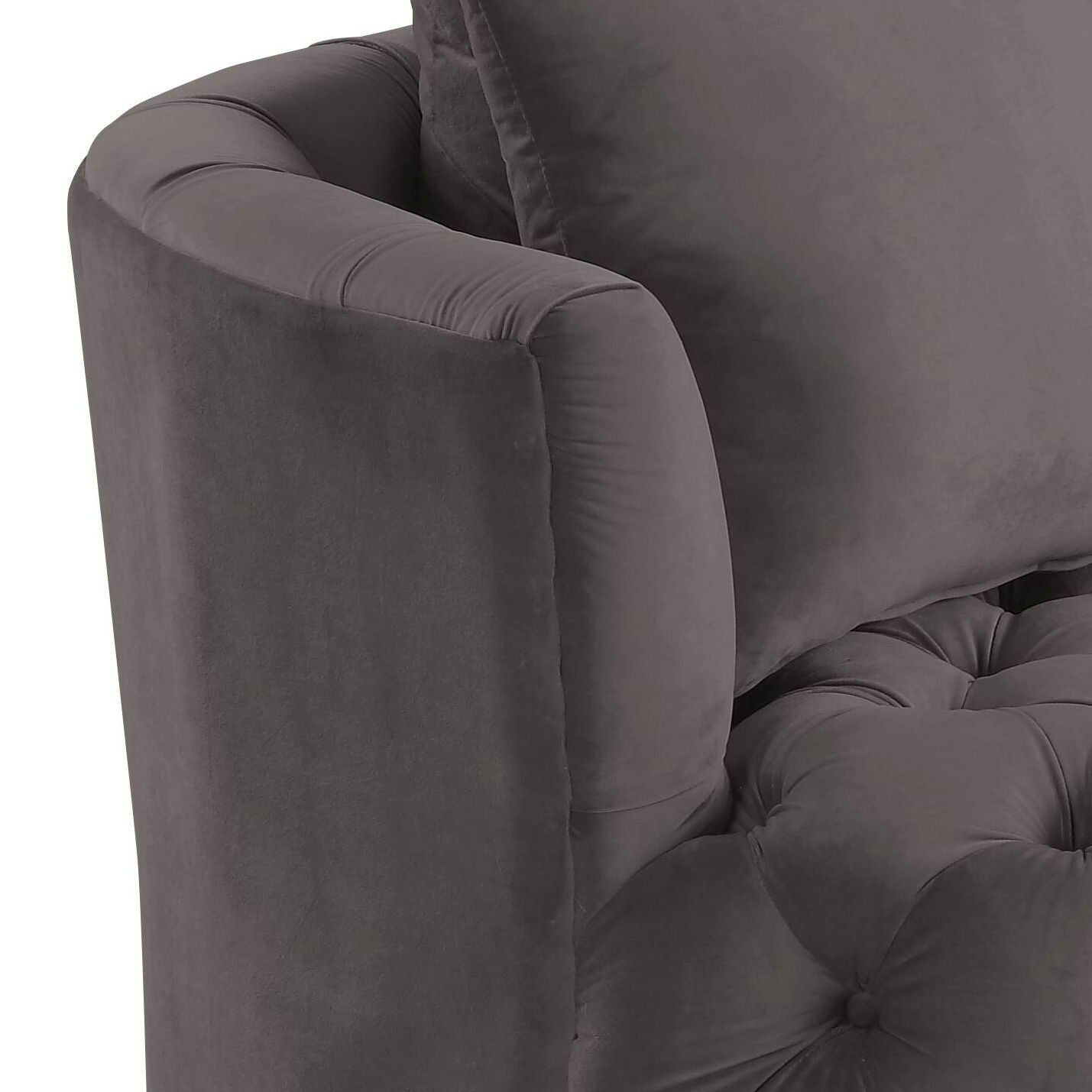 Zunyas Velvet Accent Chair With Swivel