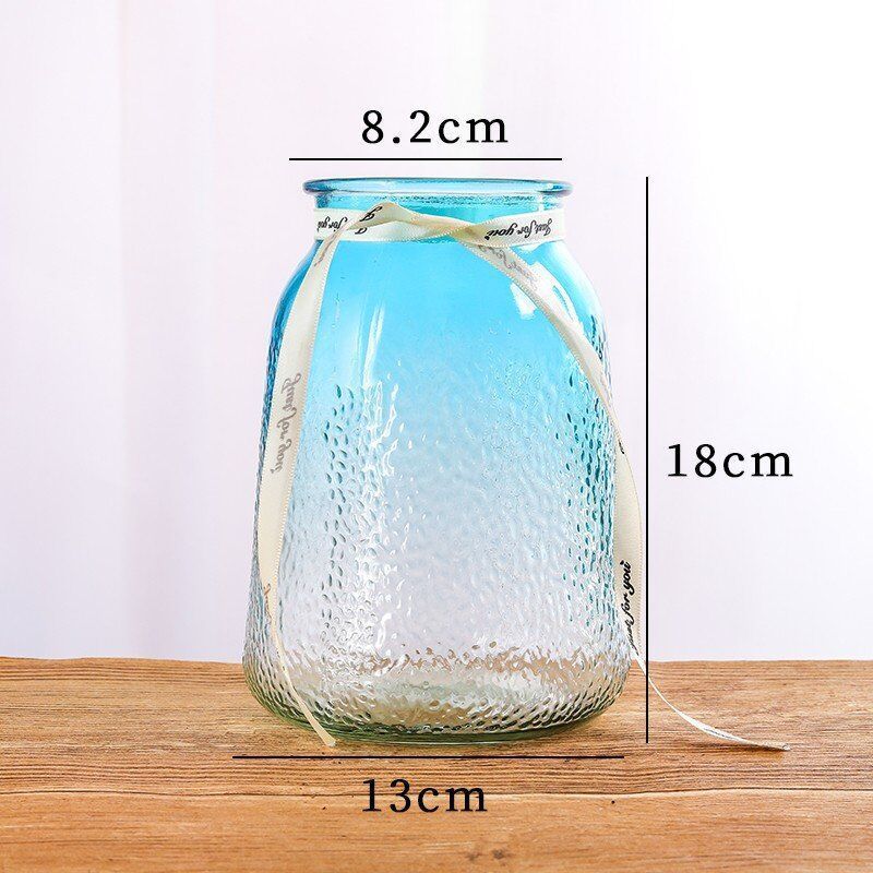 Simple Ice Seal Glass Gradient Color Vase