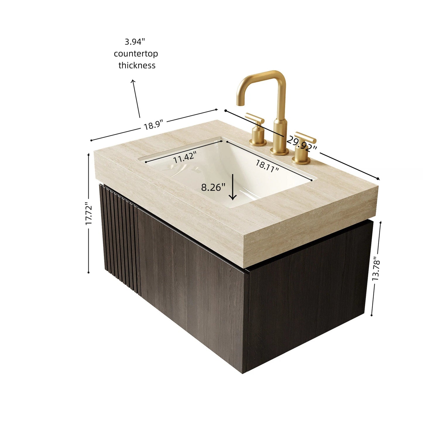 MURI 30" Bathroom Vanity & Sink
