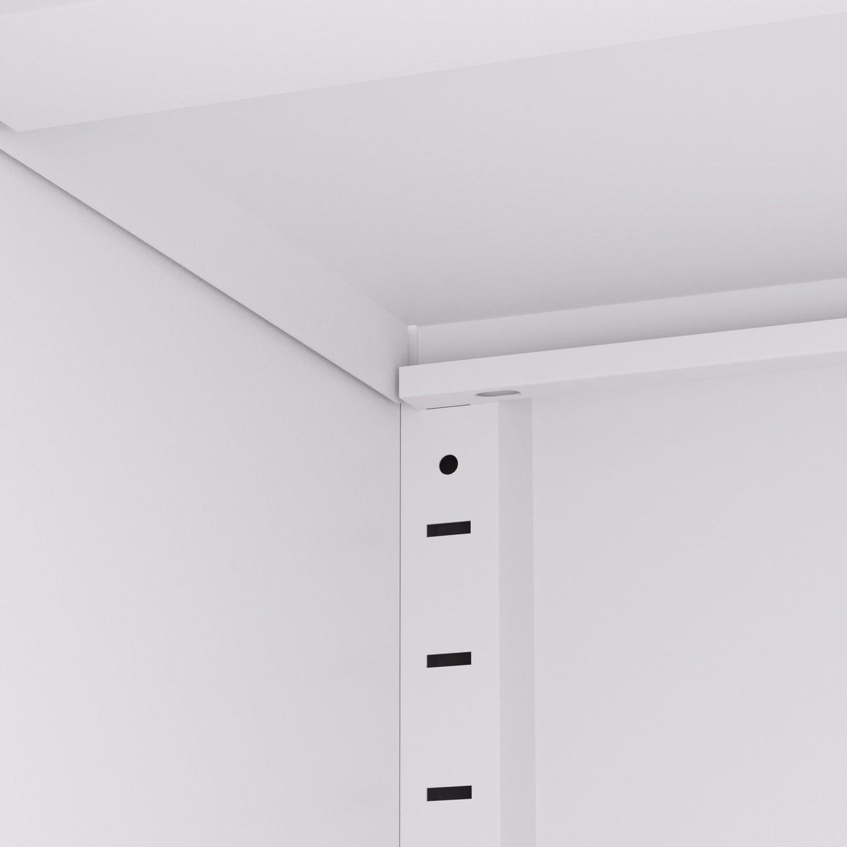 Tall Metal Kitchen Pantry Cabinet With Adjustable Shelves And Silent Magnetic Doors - White