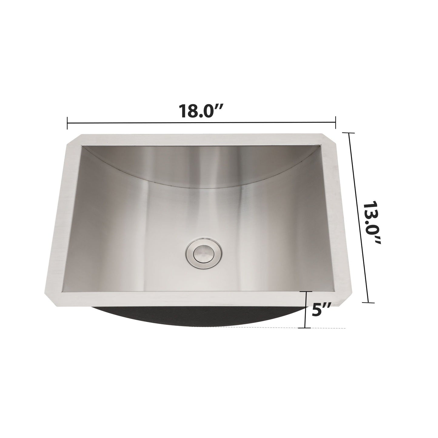 Undermount Bathroom Sink With Pop Up Drain, Brushed Nickel