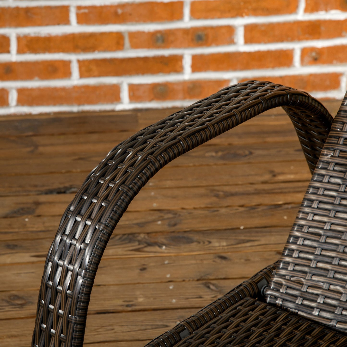 Outsunny Wicker Outdoor Chaise Lounge