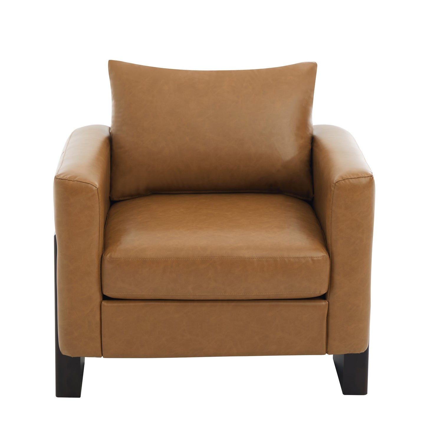 Modern Accent Chair Stylish Club Chair Armchair with Rubberwood Legs for Living Room, Bedroom, or Office