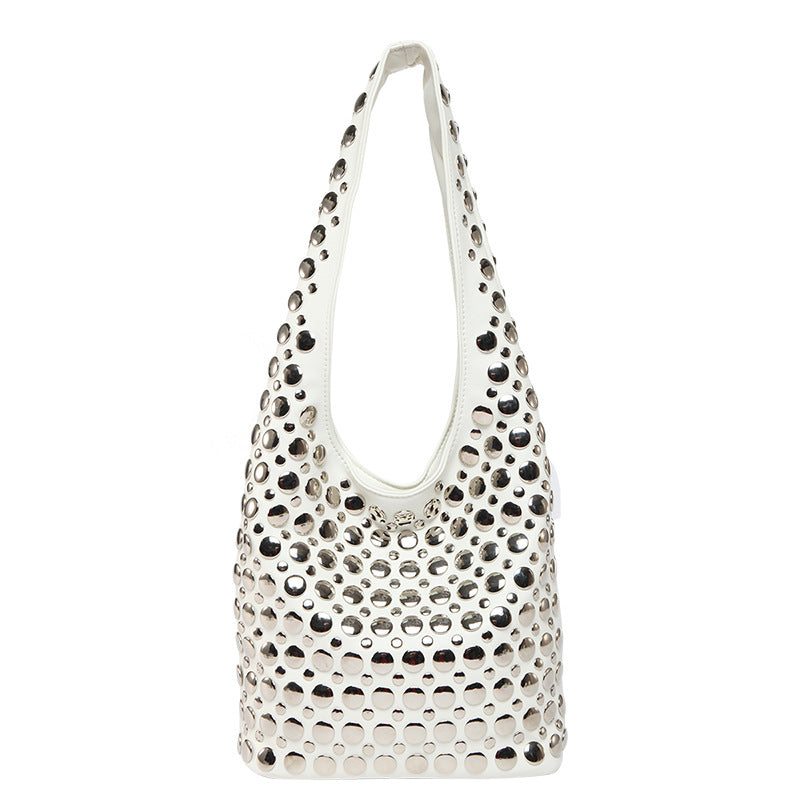 New Punk-style Studded Single-shoulder Bag