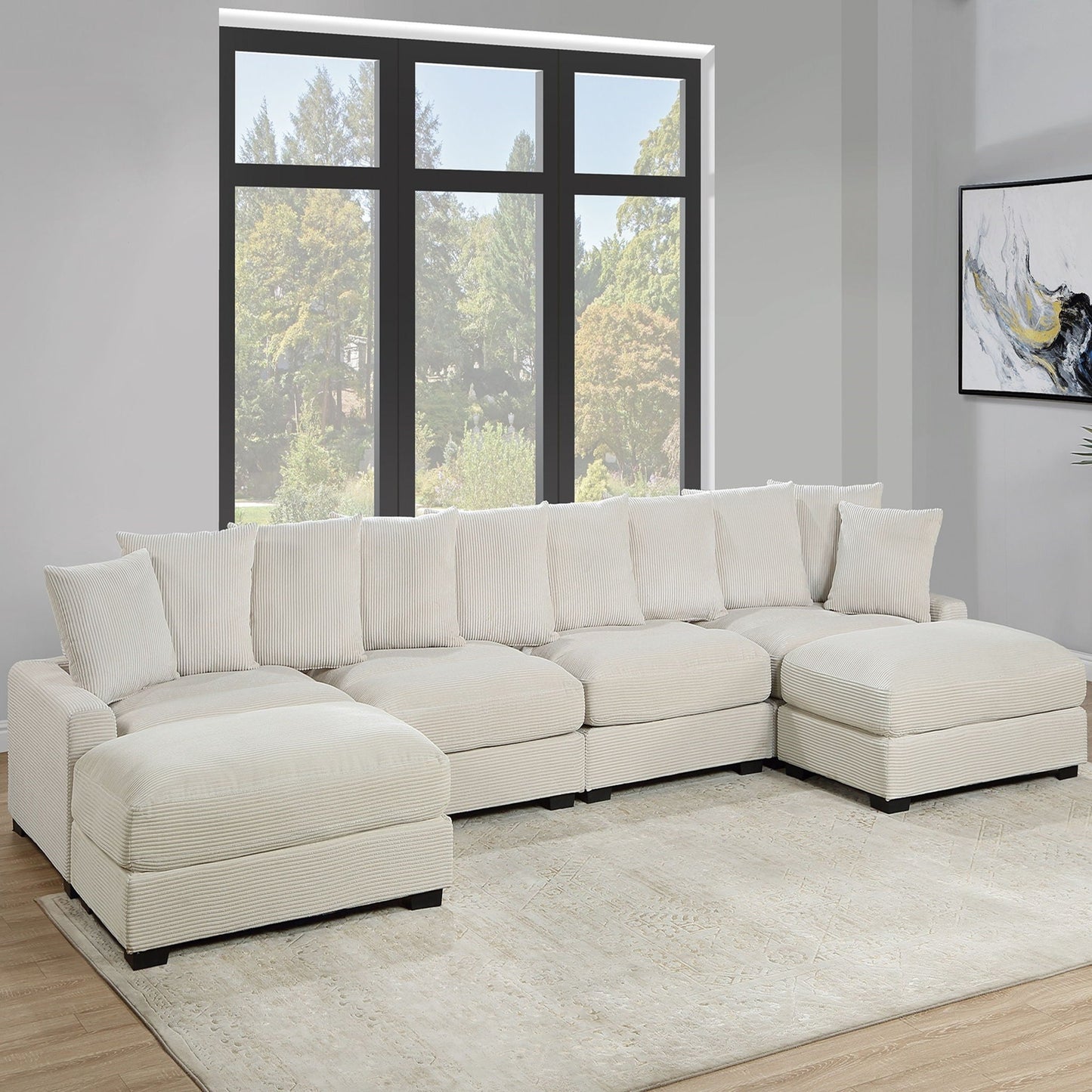 Modular Seating With Pillows