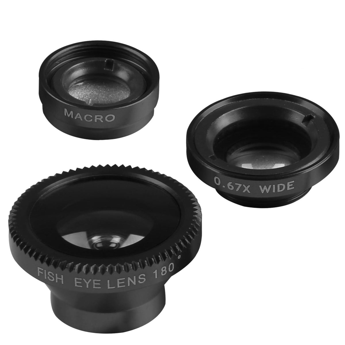 Phone Camera Lens Kit Magnetic 180¡Fisheye Lens 0.67xWide Angle 10X Macro Lens for iPhone X /8/7/6s Samsung Galaxy S10/S9