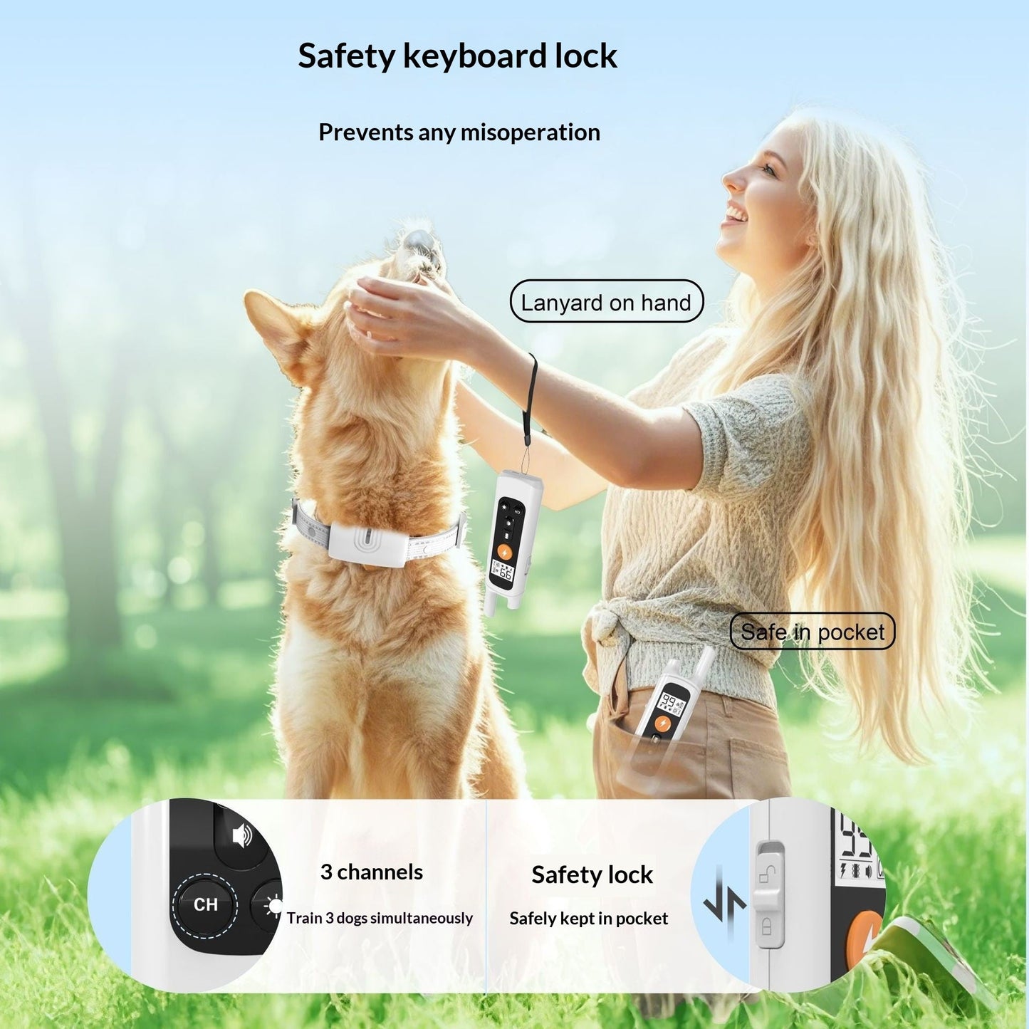 Rechargeable Waterproof Long-Range Remote Dog Training Collar