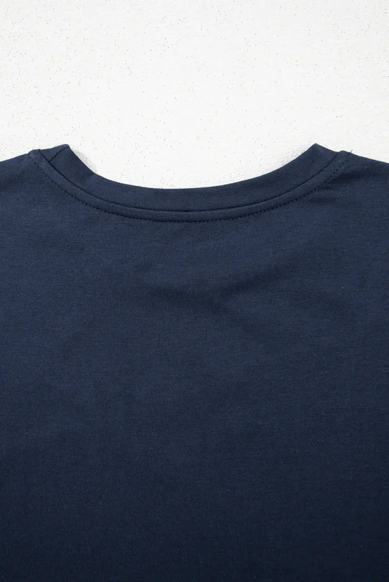 T-Shirts Love Salve Blue Striped Tee Daily Wear Women's T-Shirt Soft, Casual