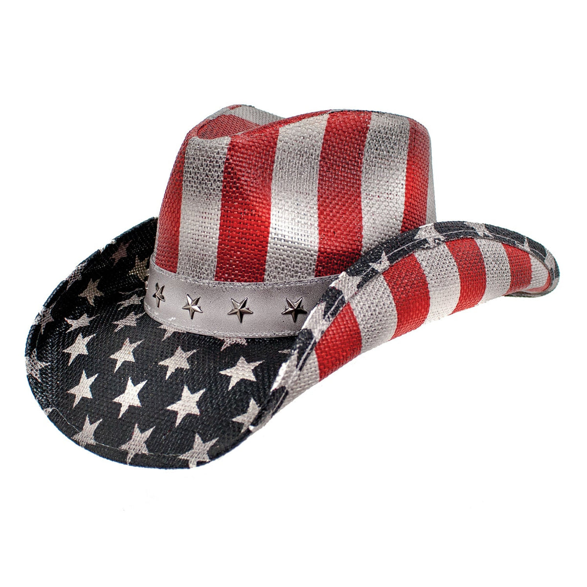 Justice Straw Western Drifter American Flag Cowboy Hat