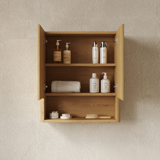 ZULA 26" Wall-Mounted Striped Bathroom Cabinet