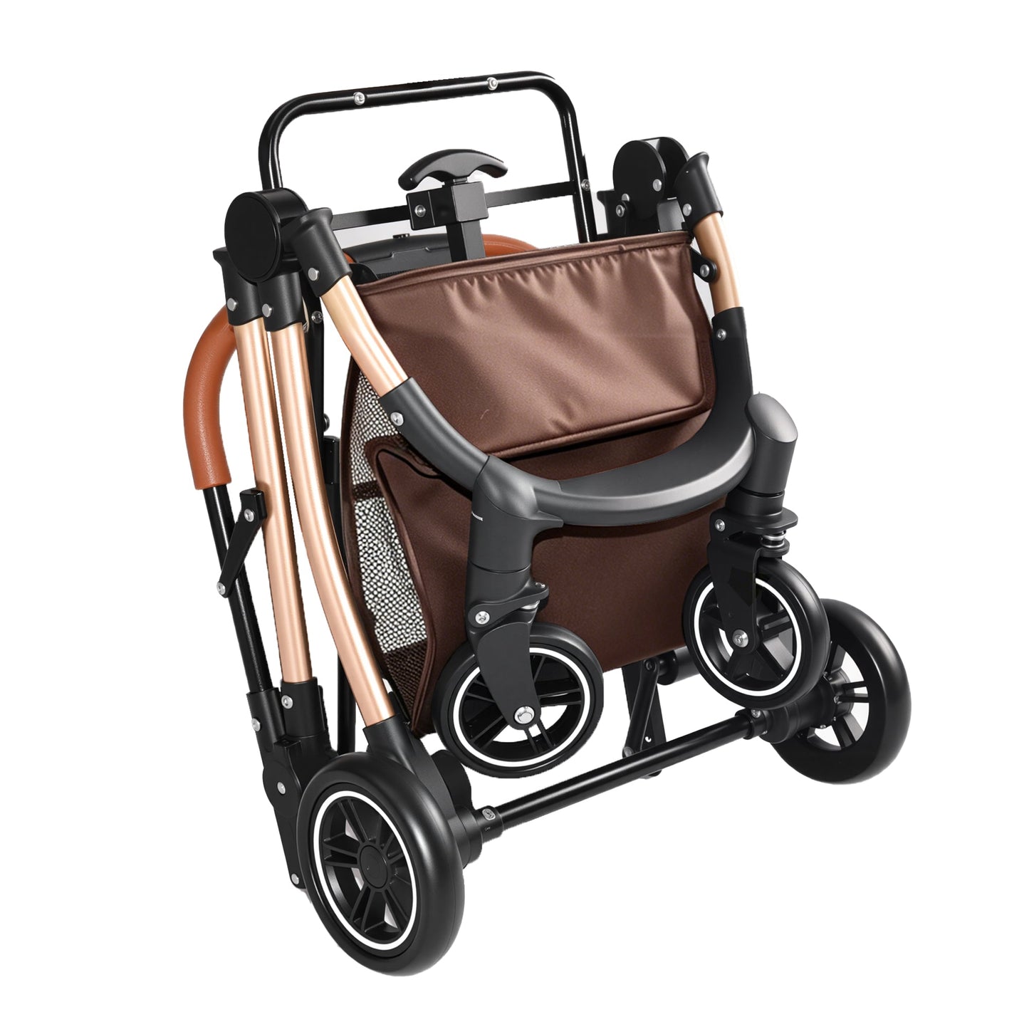 Pet Stroller for Dogs and Cats, 2-in-1 Detachable Foldable With Sun Canopy