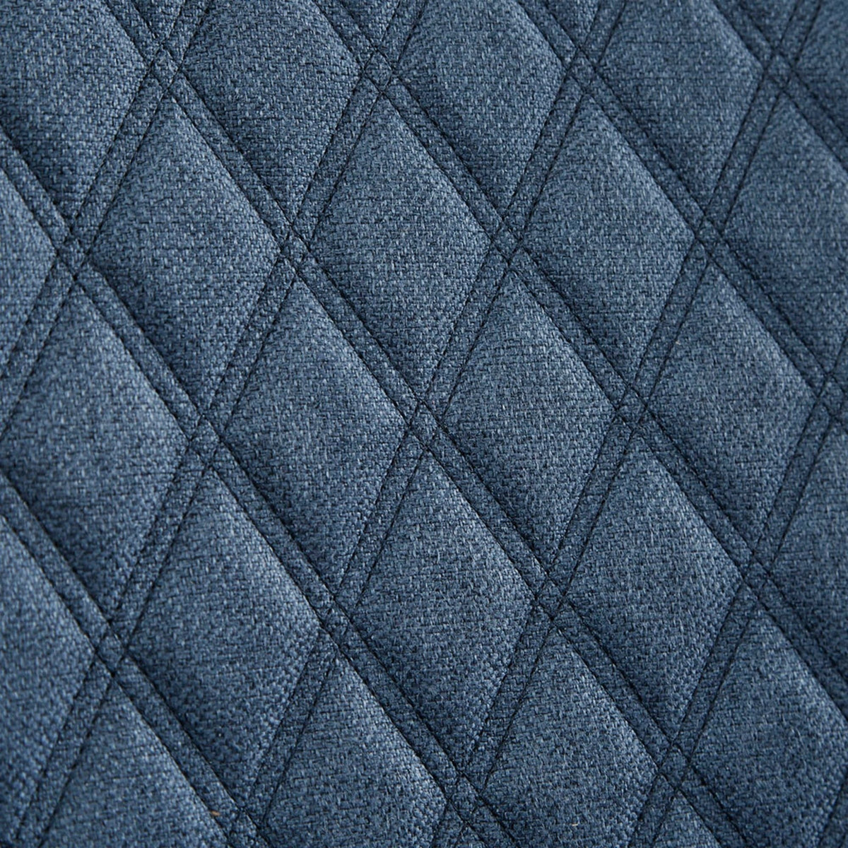 Accent Chair With Quilted Back And Silver Studs - Dark Blue