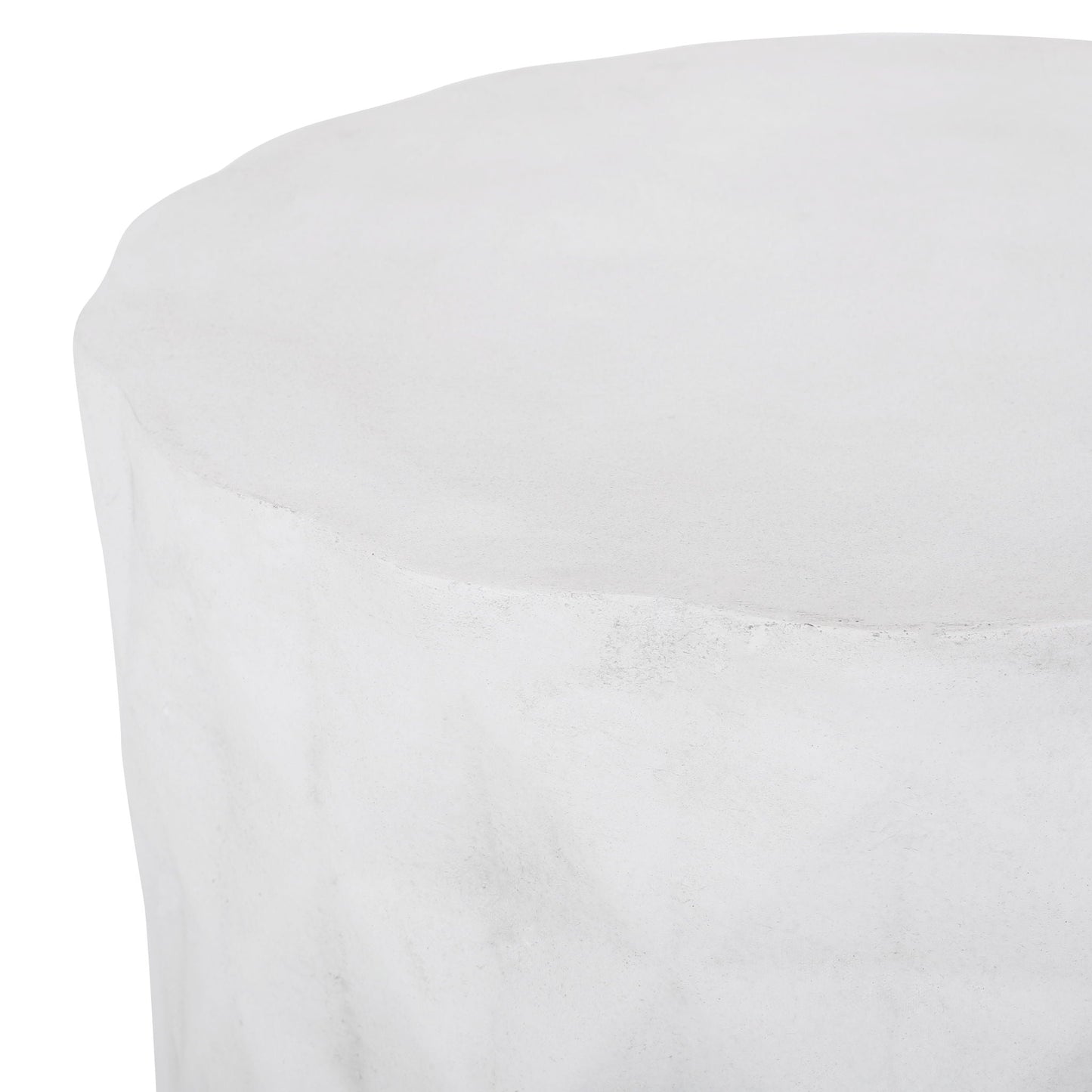 Outdoor Lightweight Concrete Side Table - Antique White