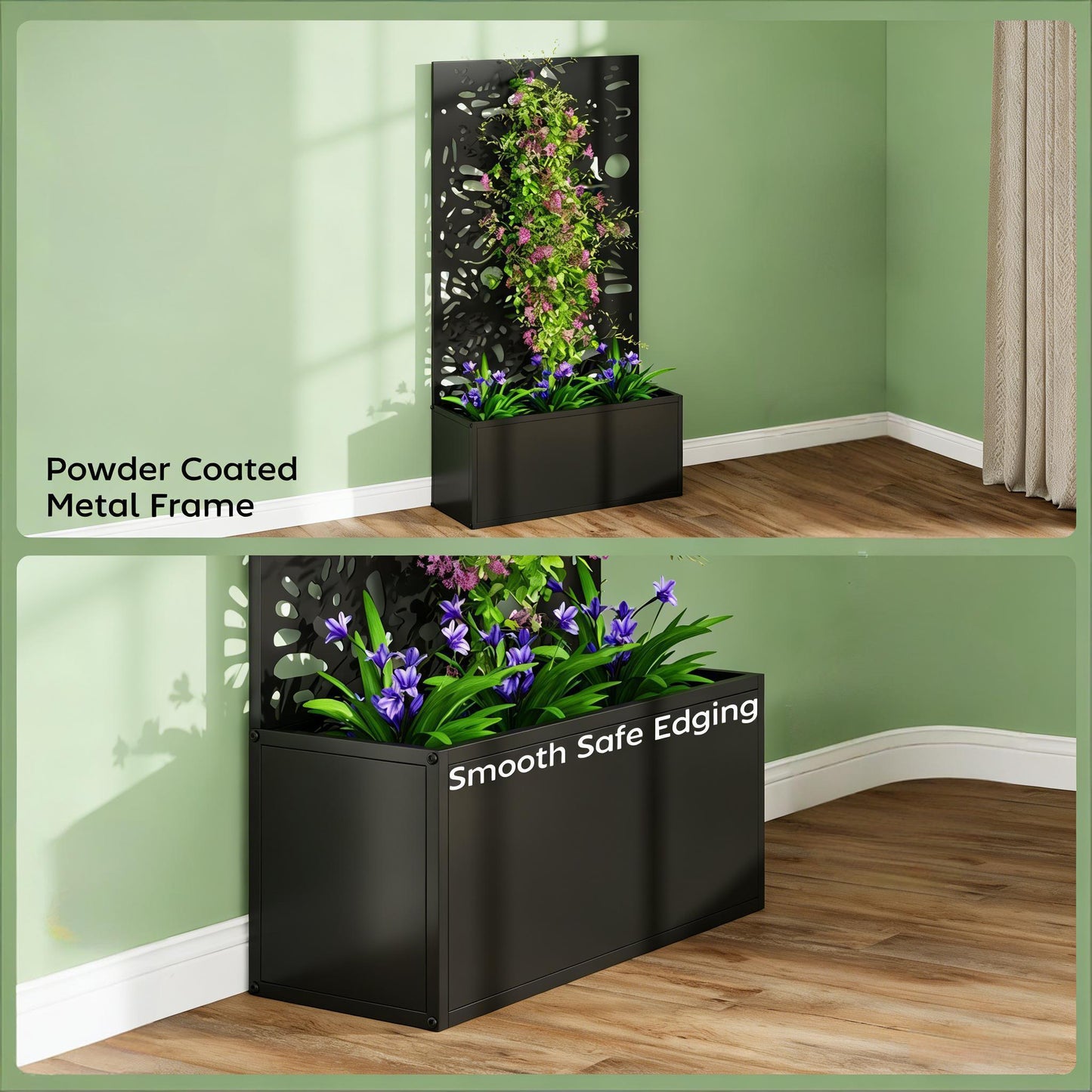 Stylish Plant Bed, Freestanding or Wall Mounted Plant Bed