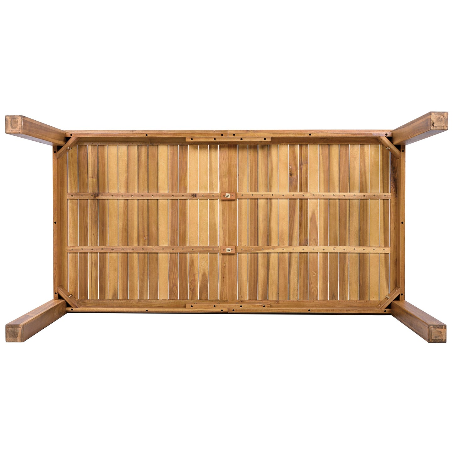 TOPMAX Patio Wooden Dining Table, 67"L Rectangular