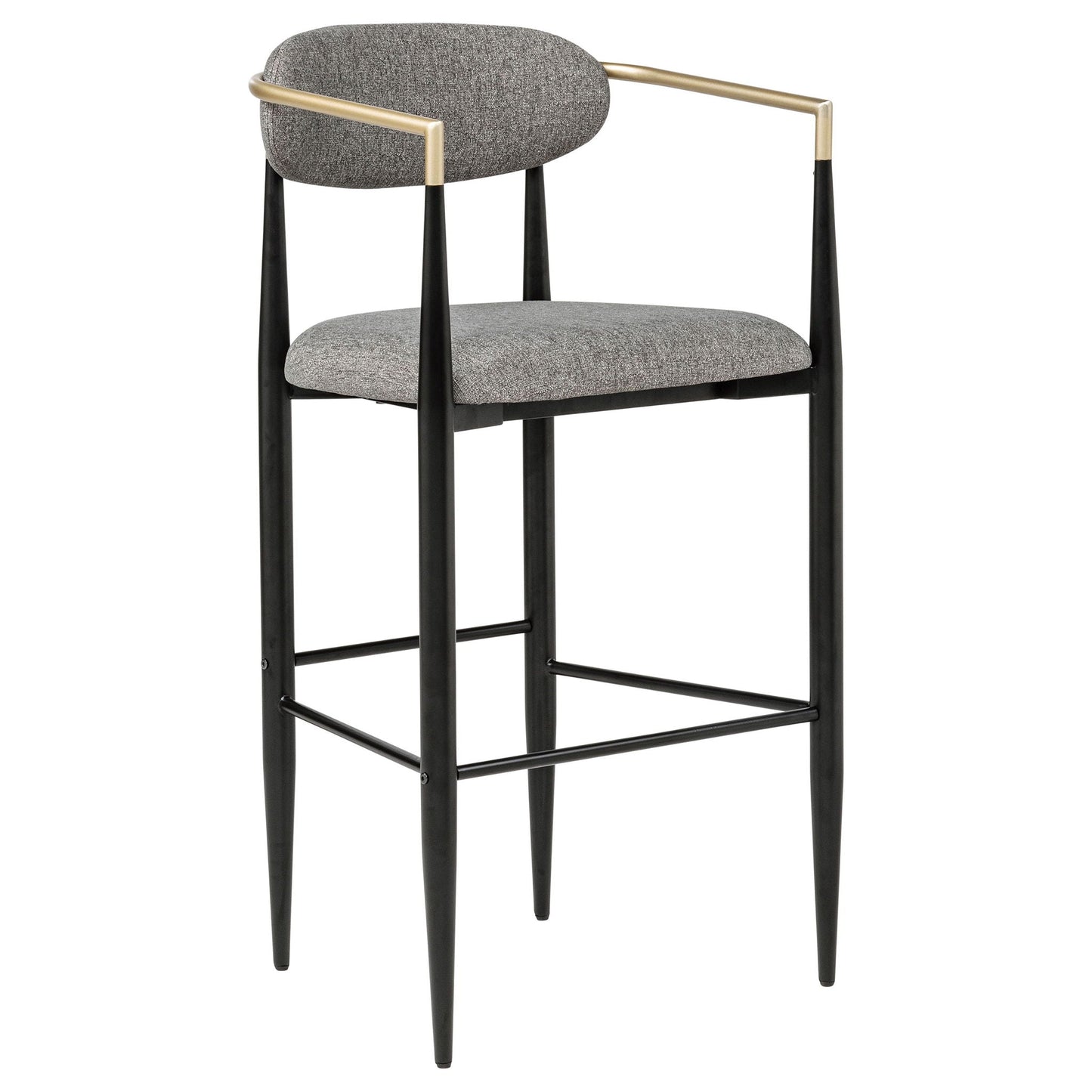 Tina Fabric Upholstered Bar Chair Dark Grey (Set of 2)