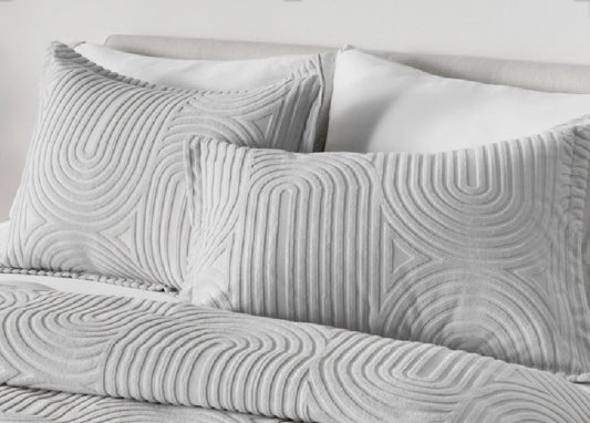 BedGear Performance Duvet Set, Queen - Grey/Racetrack