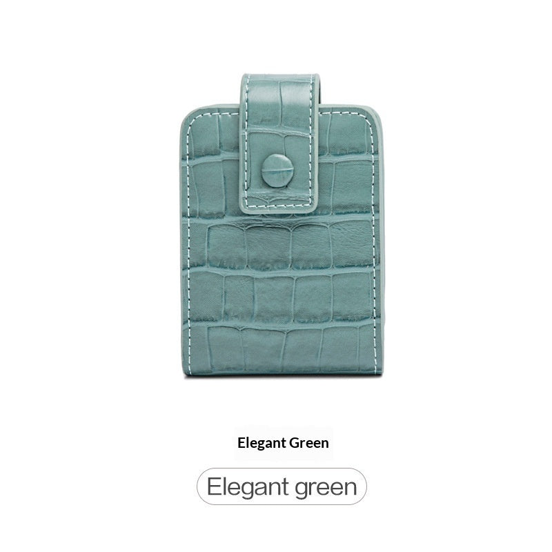 Stylish Portable On-the-go Makeup Bag For Womencreative Design With A Built-in Mirror