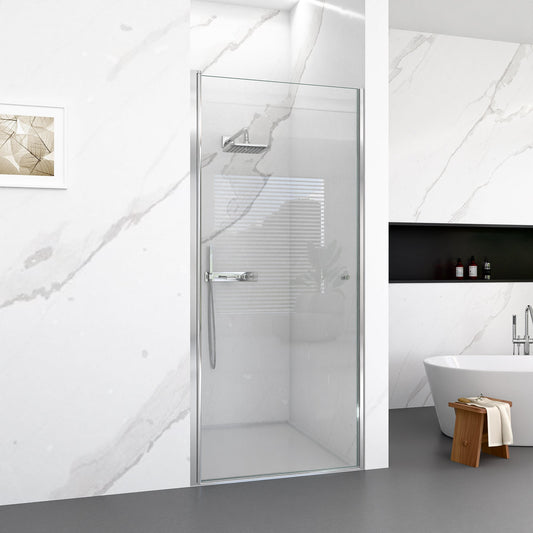 34"W x 72"H Frameless Circular Pivot Shower Door