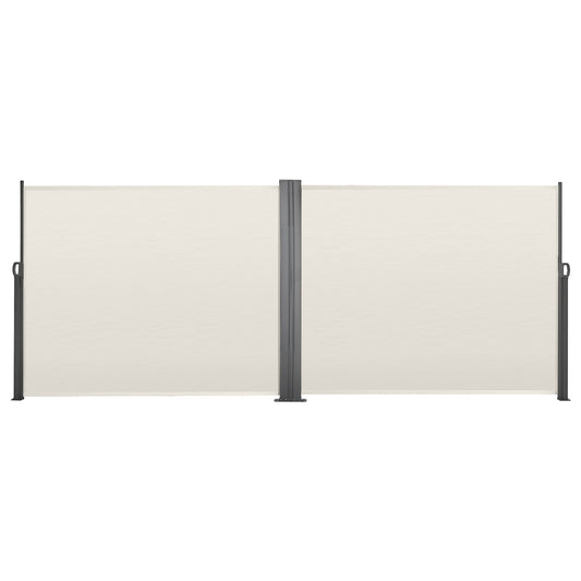 Retractable Side Awning, 71" x 236" Patio Screen with Waterproof Polyester Fabric
