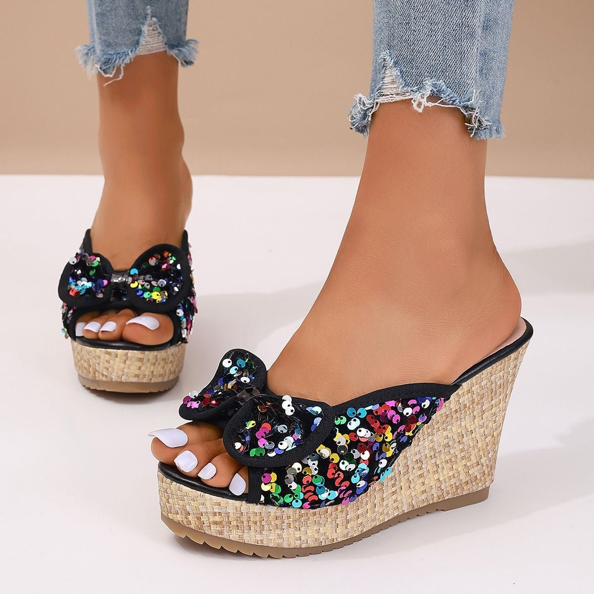 New Stylish Casual Versatile Slip-on Elevating Sandals With An Elegant Touch
