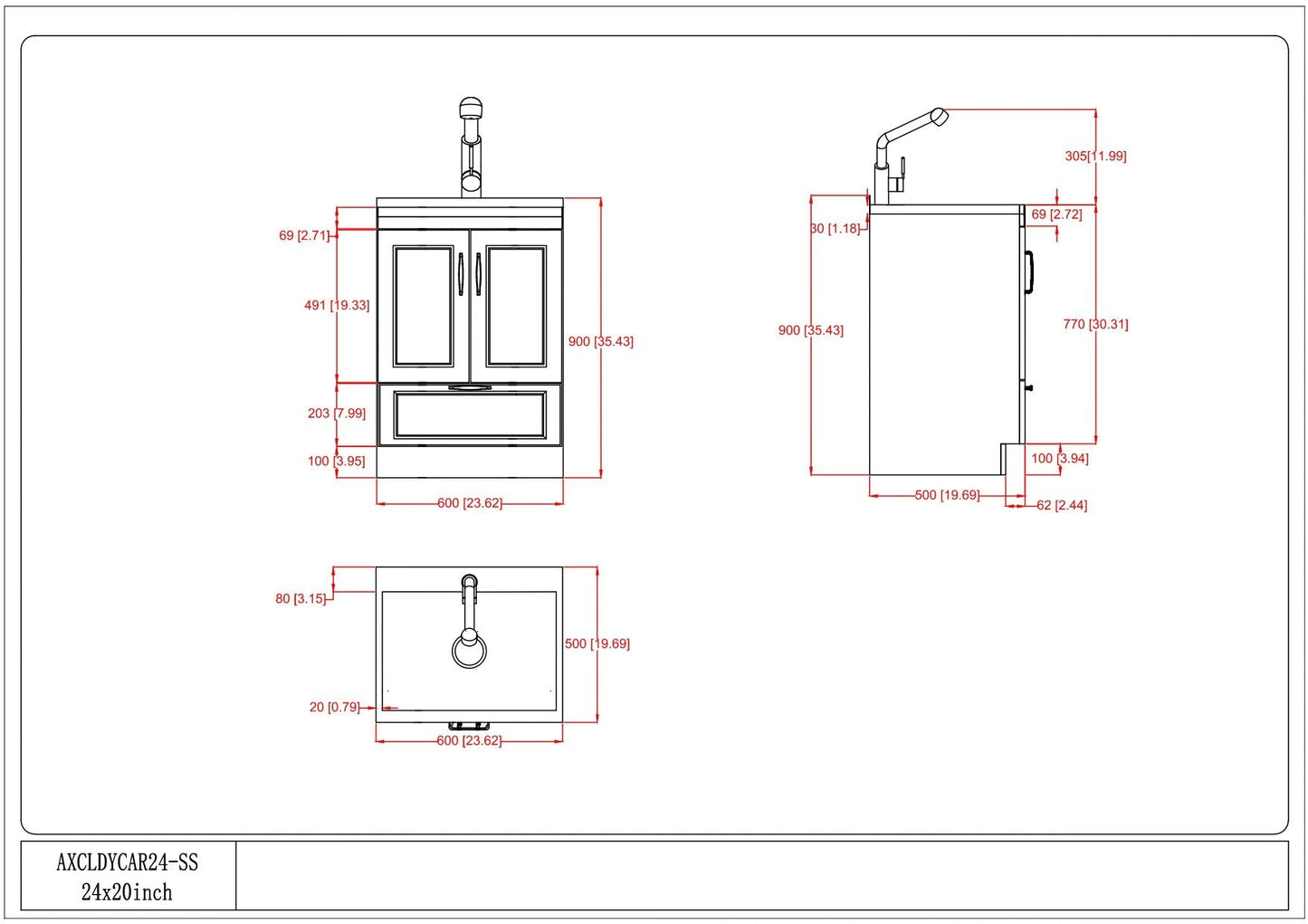 Cardinal - Laundry Cabinet With Faucet And Sink - White - Wood