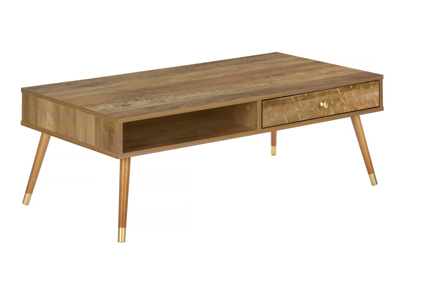 Mid-Century Modern Walnut Coffee Table with Storage