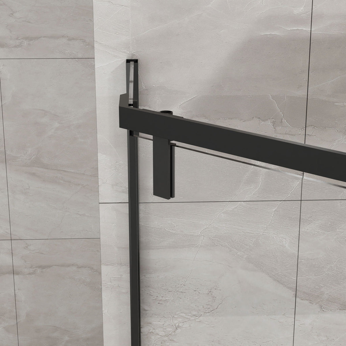 Durable Hardware Neo Angle Frameless Shower Door With Acrylic Base Combo