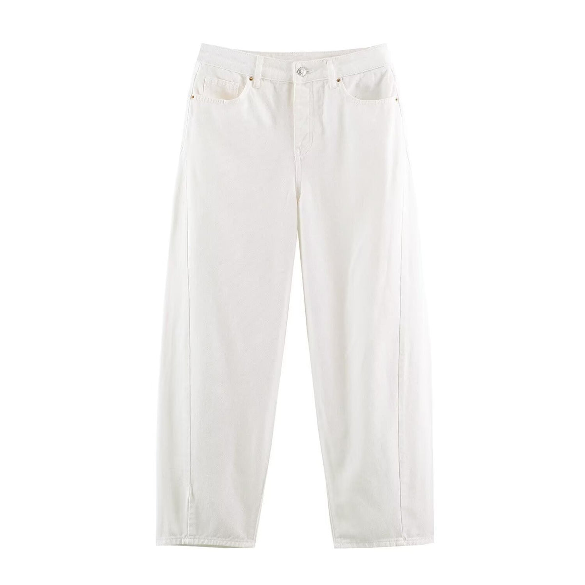 Washed Vintage Patchwork High-waisted Jeans