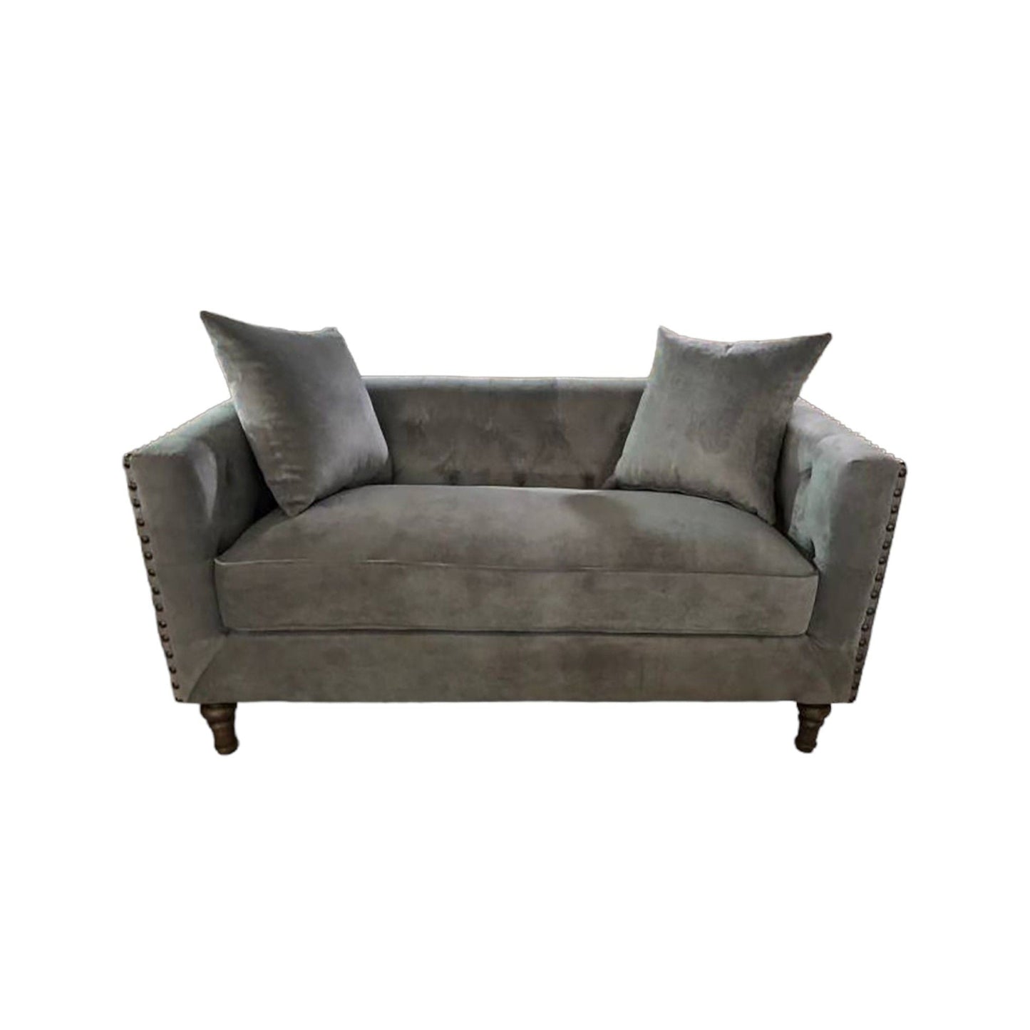 Sidonia - Loveseat With 2 Pillows - Gray