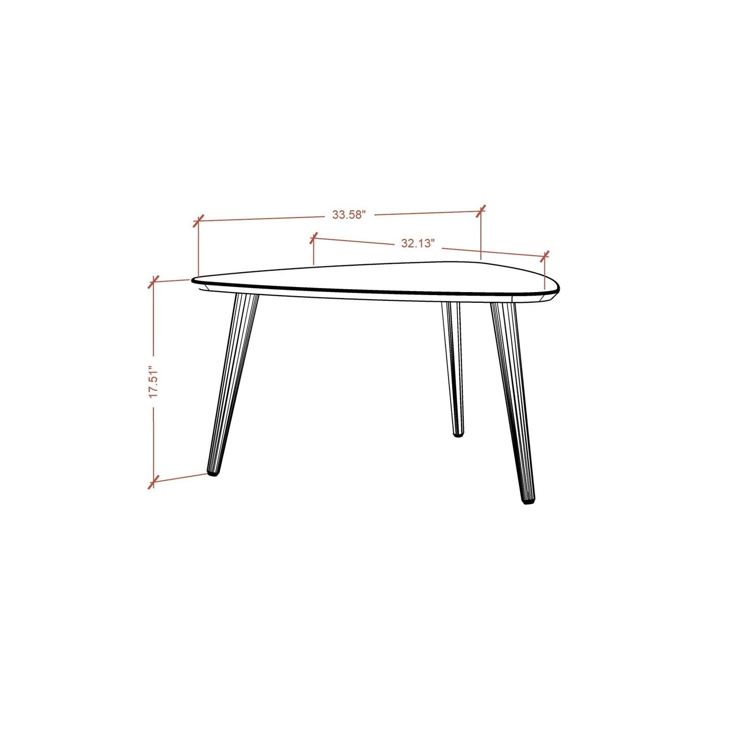 Utopia - Lacquered Triangle Coffee Table - White