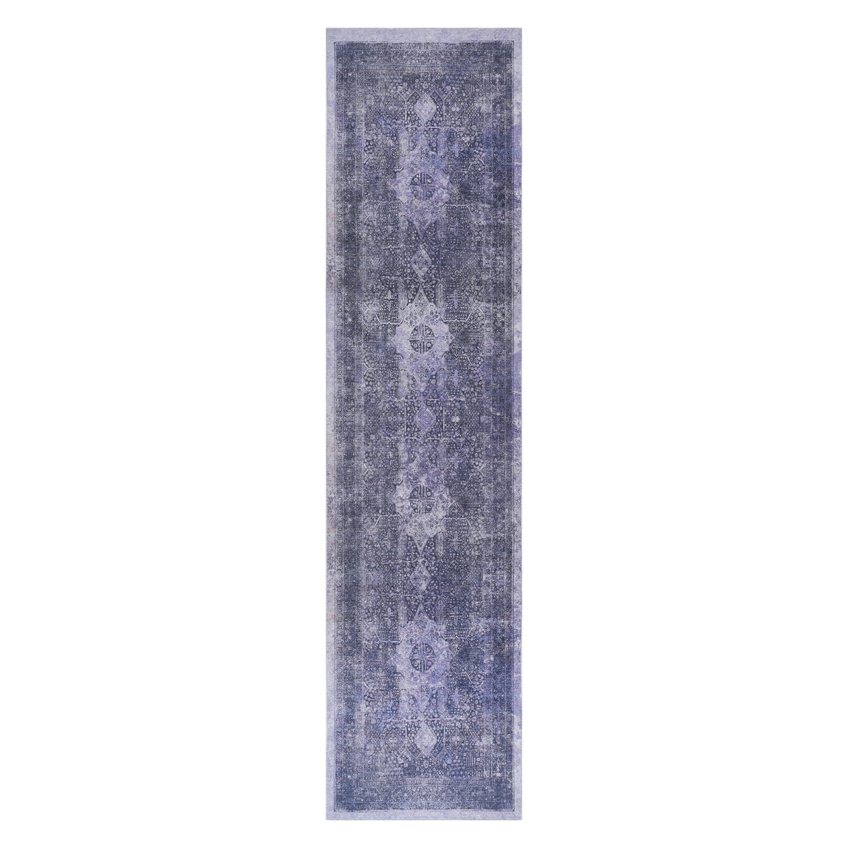 Maval - 2'6'' X 10' Washable Runner Rug - Anthracite