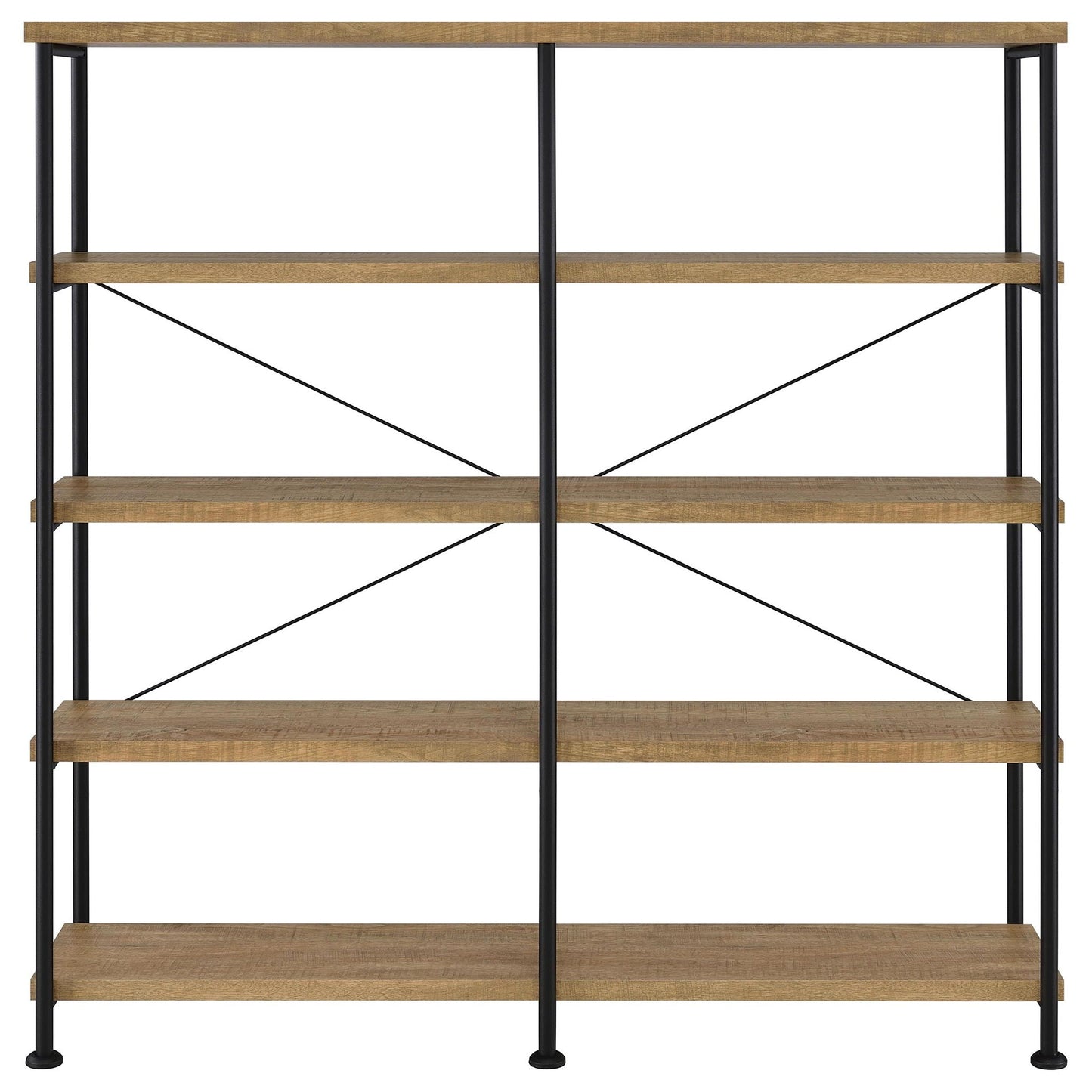 Analiese 63-inch 4-shelf Double Bookshelf Mango