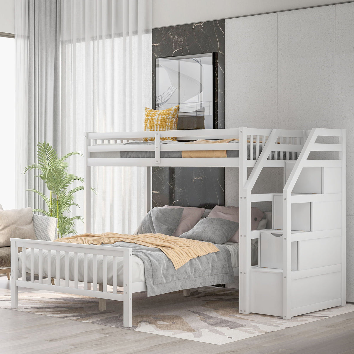 Loft Bed With Staircase And Storage