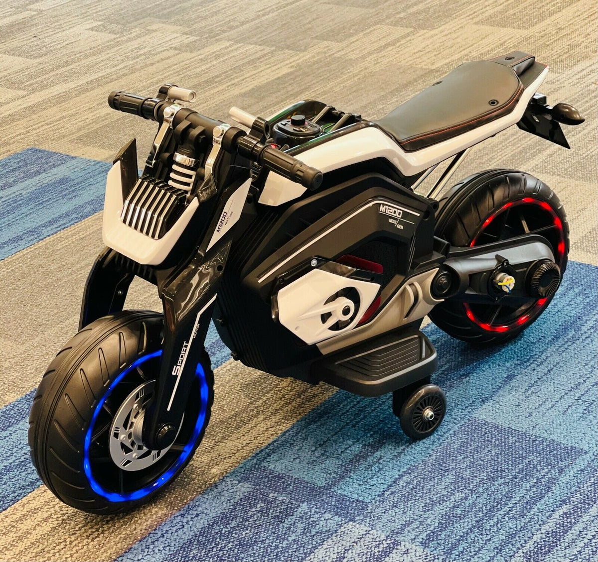 Electric Mini Dirt Bike for Kids with Bluetooth - 12V Ride On Motorcycle Toy