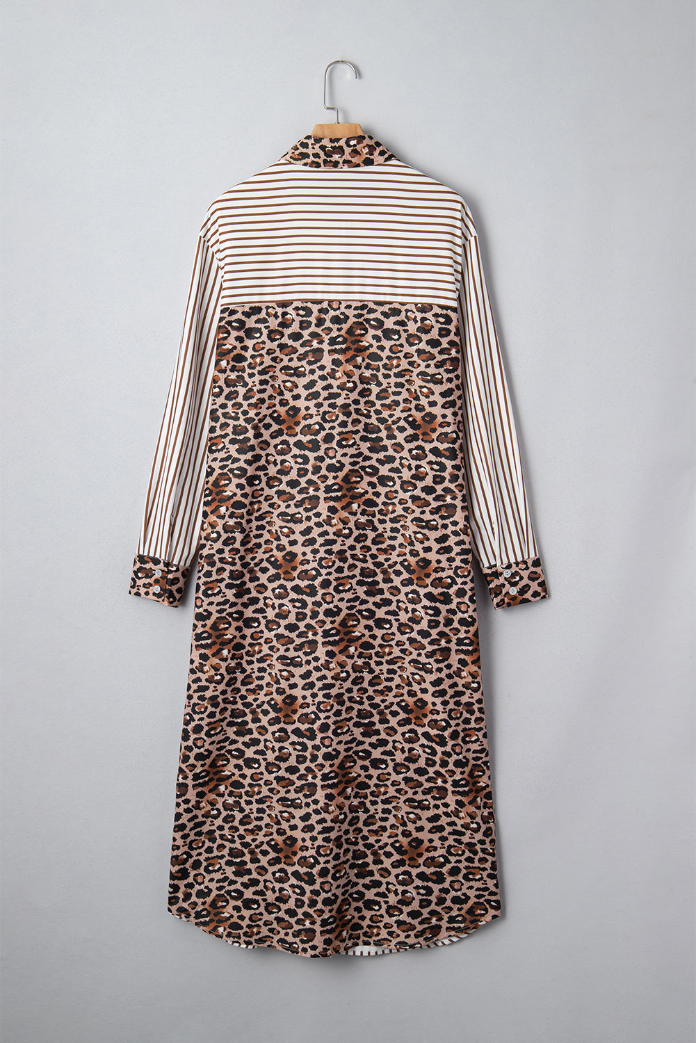 Caroline Contrast Patchwork Long Shirt Dress