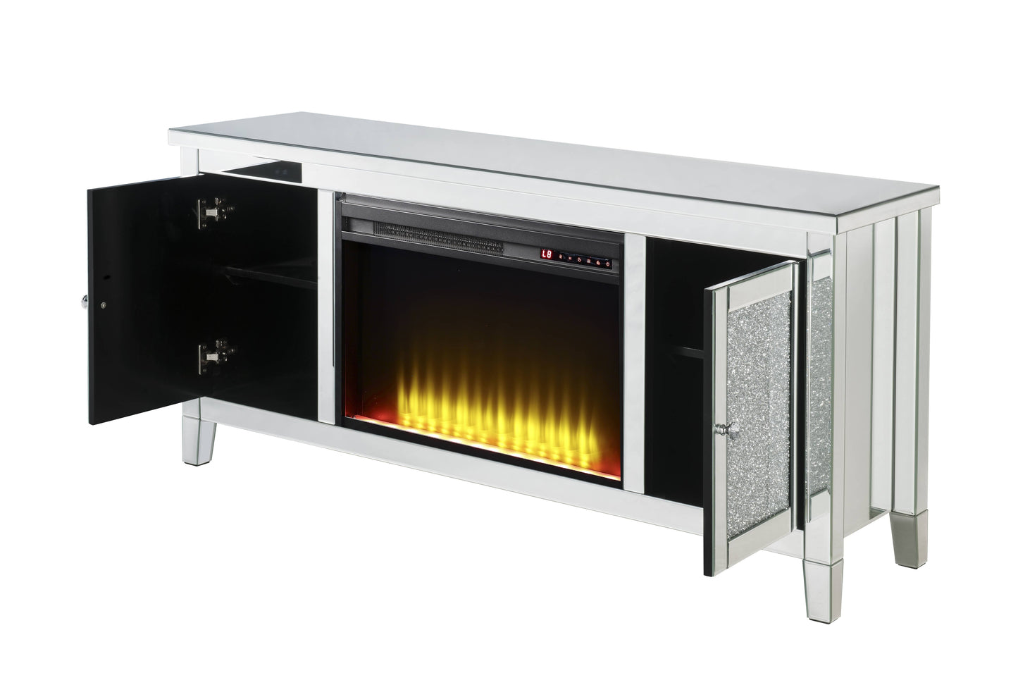 Noralie TV Stand with LED Electric Fireplace