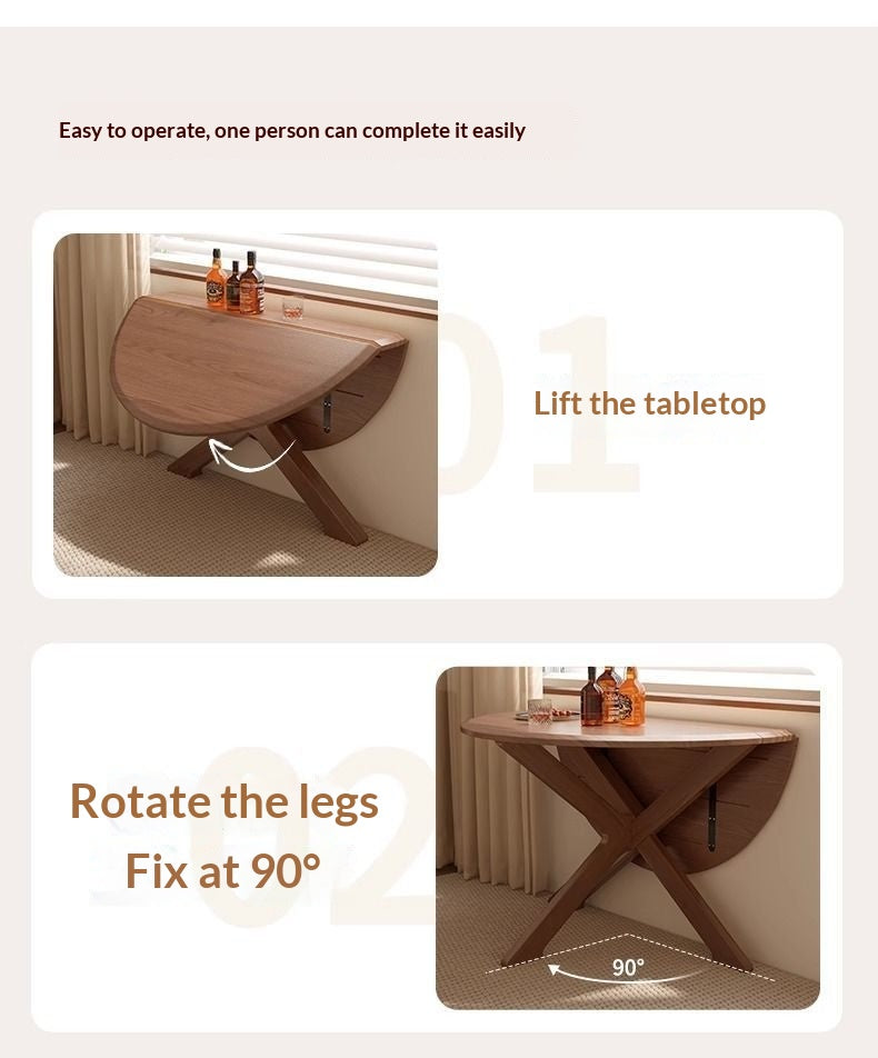 Foldable Chinese-style Dining Table For Small Homes